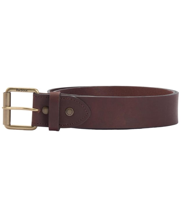 Men’s Barbour Contrast Leather Belt - Olive