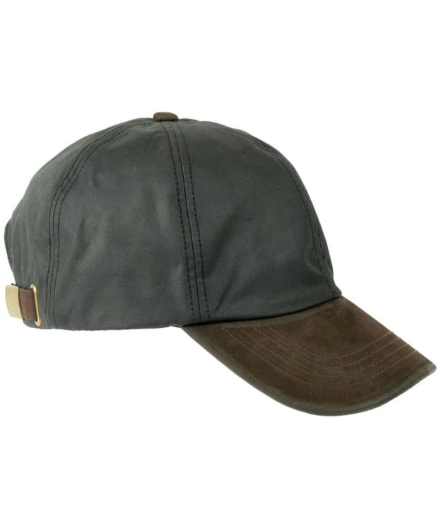 Heather Hamilton Waxed Cotton Leather Peak Baseball Cap - Black