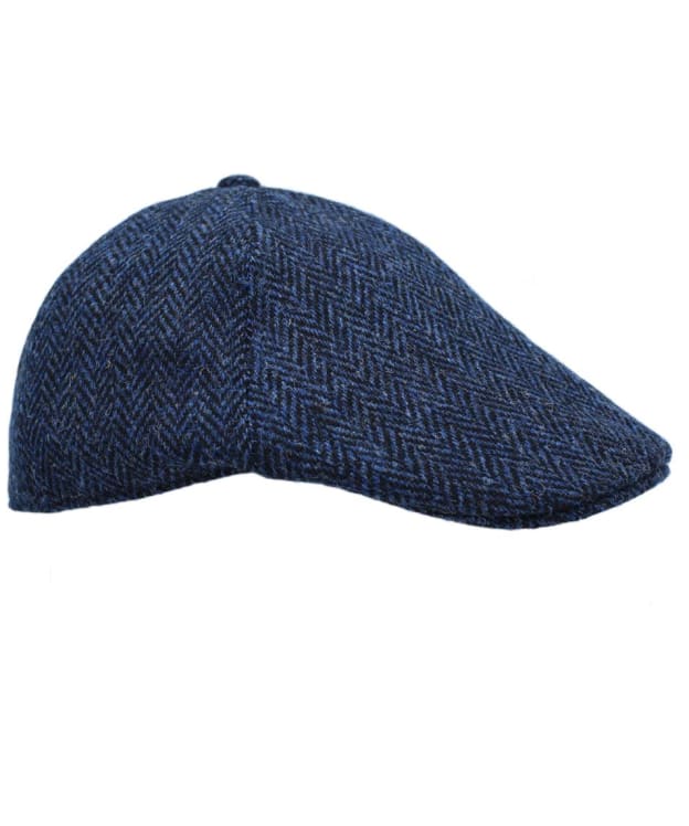 Heather Mallaig Harris Tweed Duckbill 6-Piece Cap - Blue / Black Hbon