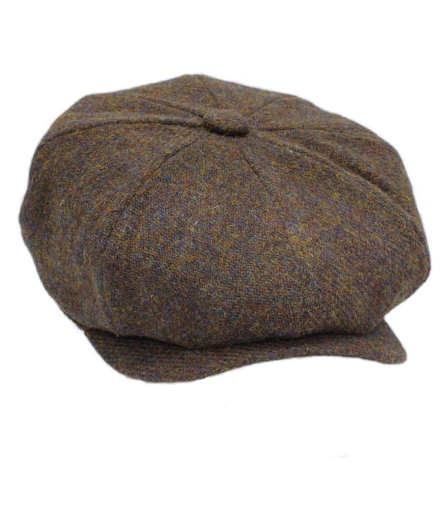 Heather Scott Harris Tweed Newsboy Cap - Brown Mix