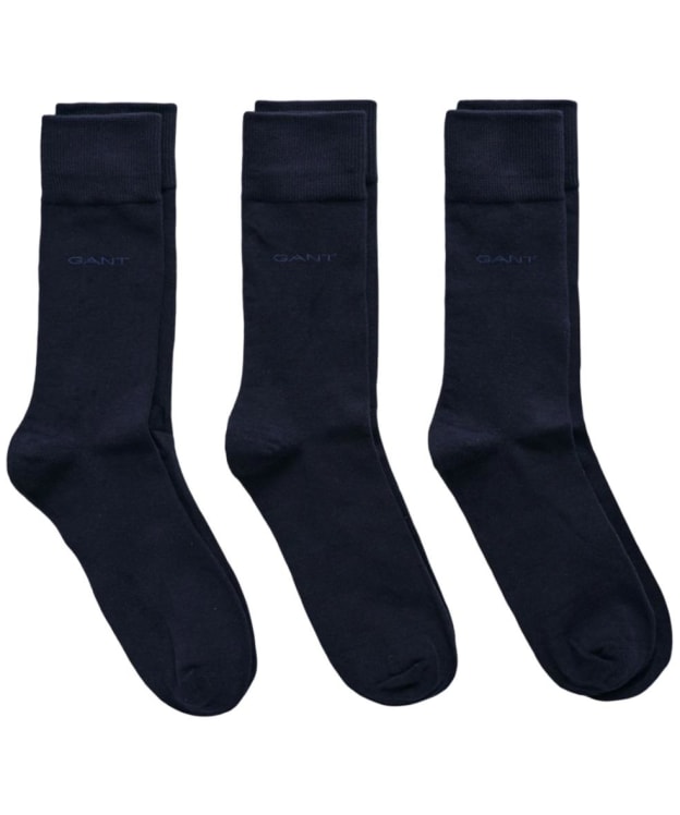 Men's Gant Soft Cotton Socks - 3 Pack - Marine