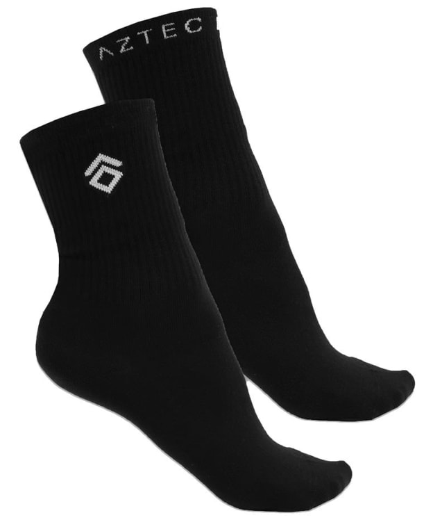 Women's Aztec Diamond Sports Socks - 2 Pack - Black