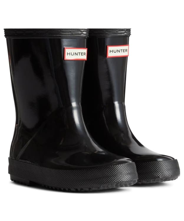 Hunter Little Kids Original First Gloss Wellington Boots, 7-11 - Hunter Black