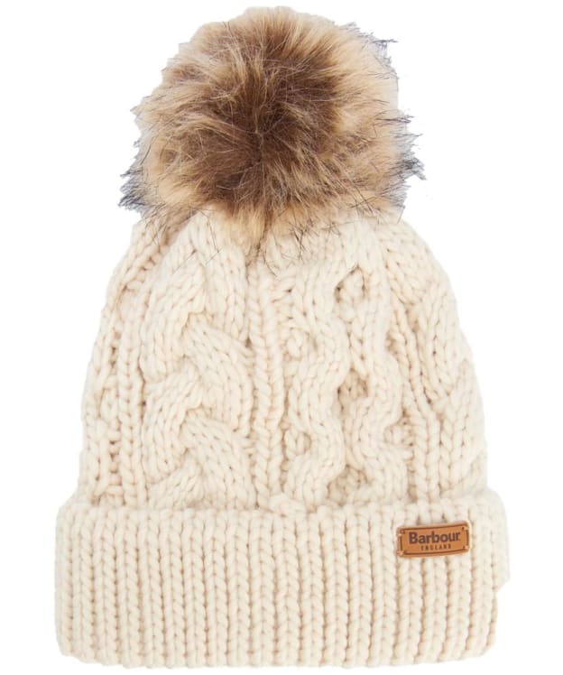 Women's Barbour Penshaw Cable Beanie - Blush Pink