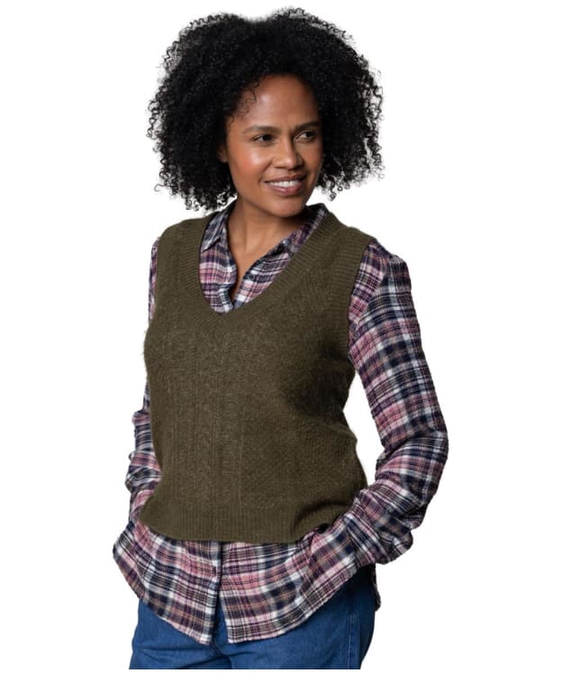 Women's Lily & Me Laurel Knitted Tank Top - Olive