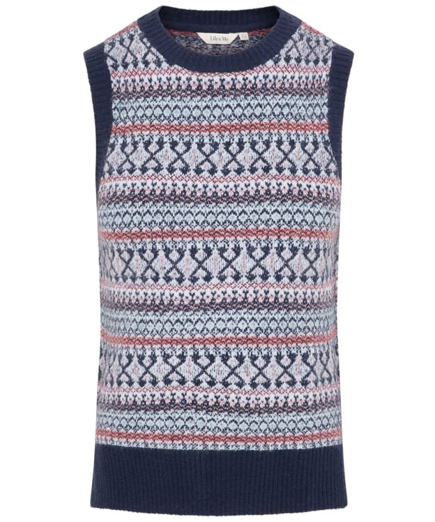 Women's Lily & Me Fairisle Jazz Knitted Tank Top - Navy