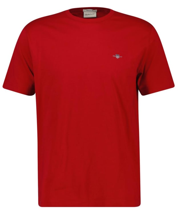 Men's GANT Regular Shield Short Sleeve Cotton T-Shirt - Ruby Red