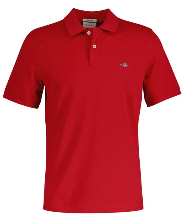 Men's GANT Original Pique Rugger Cotton Polo Shirt - Ruby Red