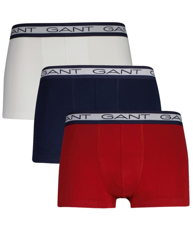 Men's GANT Basic Cotton Blend Trunk - 3 Pack - Cherry Red
