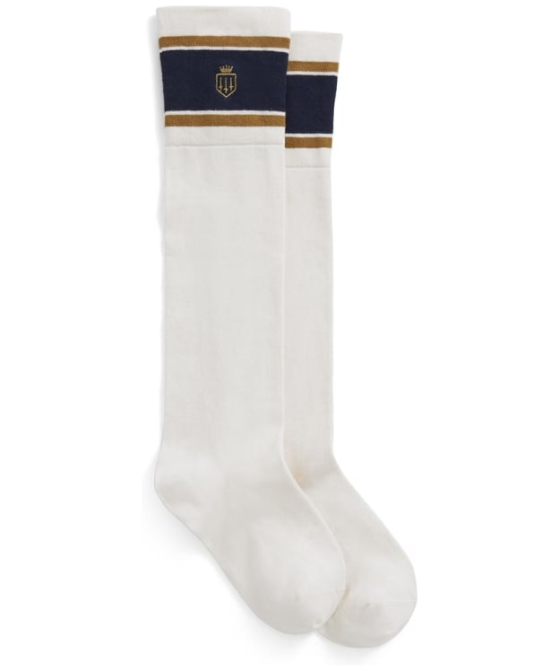 Women’s Fairfax & Favor Signature Knee High Socks - White / Navy / Gold