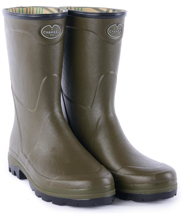 Men's Le Chameau Country Cross Bottillon Mid Height Wellington Boots - Vert Chameau