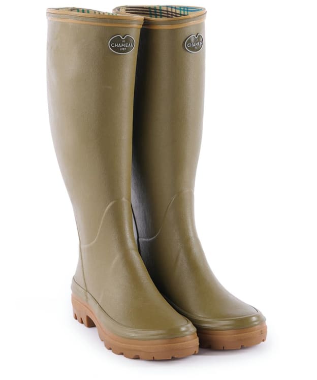 Women's Le Chameau Giverny Tall Wellington Boots - Vert Vierzon