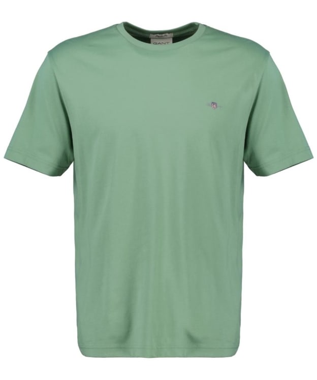 Men's GANT Regular Shield Short Sleeve Cotton T-Shirt - Kalamata Green