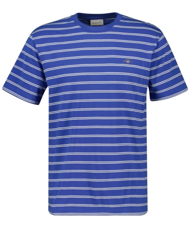 Men's GANT Striped Short Sleeve T-Shirt - Rich Blue