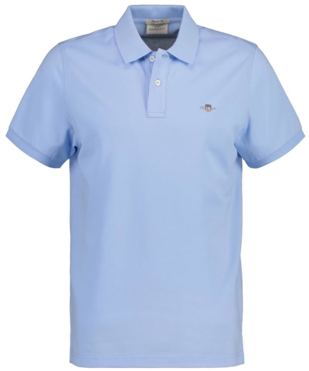 Men's GANT Original Pique Rugger Cotton Polo Shirt - Capri Blue