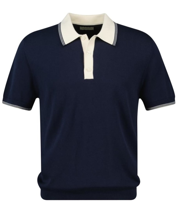 Men's GANT Modal Blend Short Sleeve Polo Shirt - Evening Blue