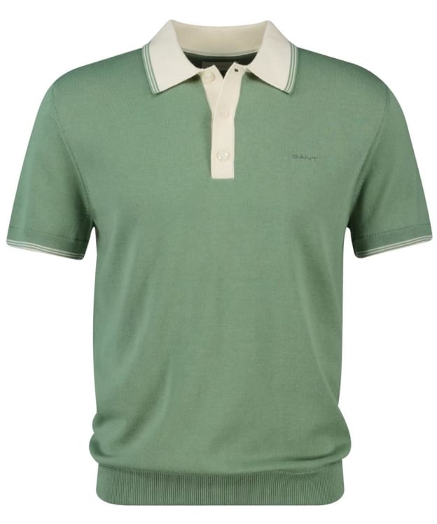 Men's GANT Modal Blend Short Sleeve Polo Shirt - Kalamata Green
