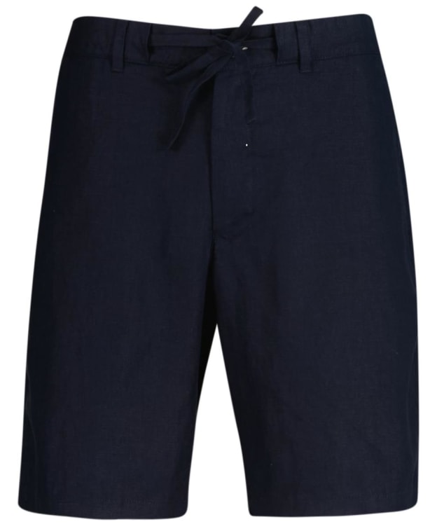 Men's GANT Relaxed Linen Drawstring Shorts - Evening Blue