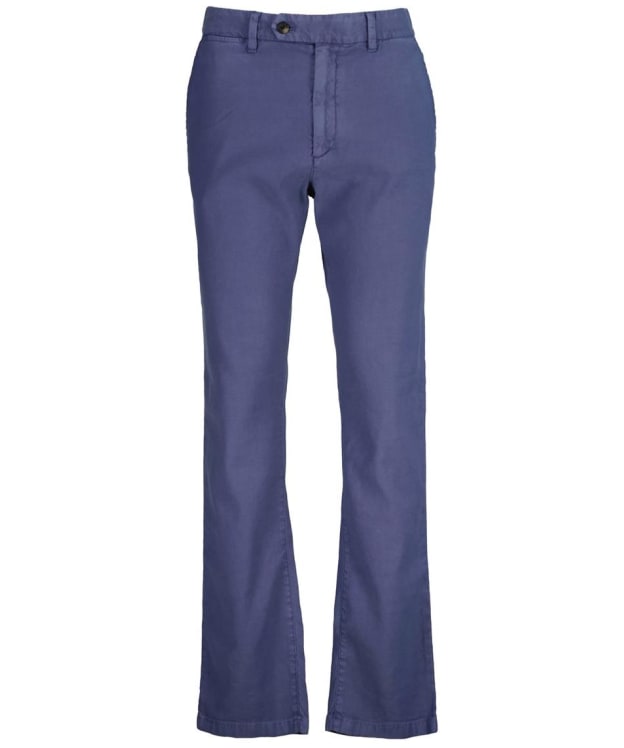 Men's GANT Slim Cotton Linen Chinos - Dusty Navy