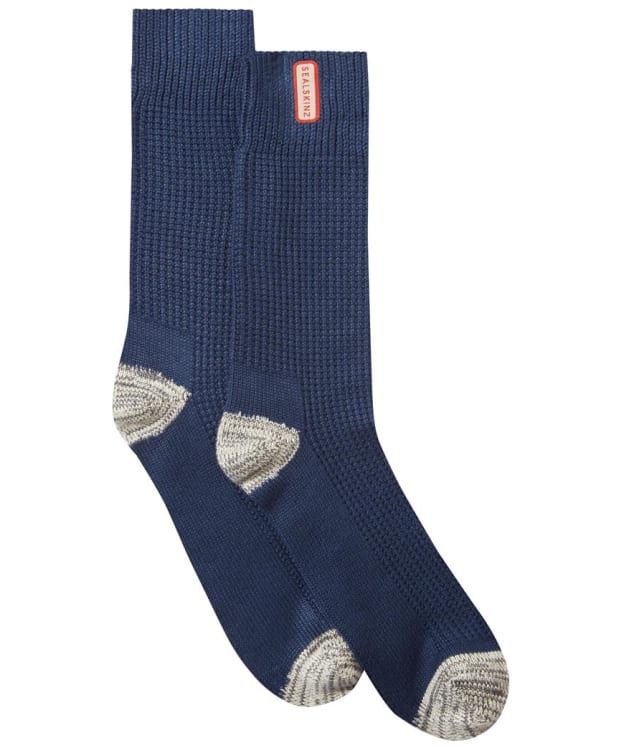 SealSkinz Bradenham Bamboo Mid Length Lightweight Waffle Knit Sock - Blue