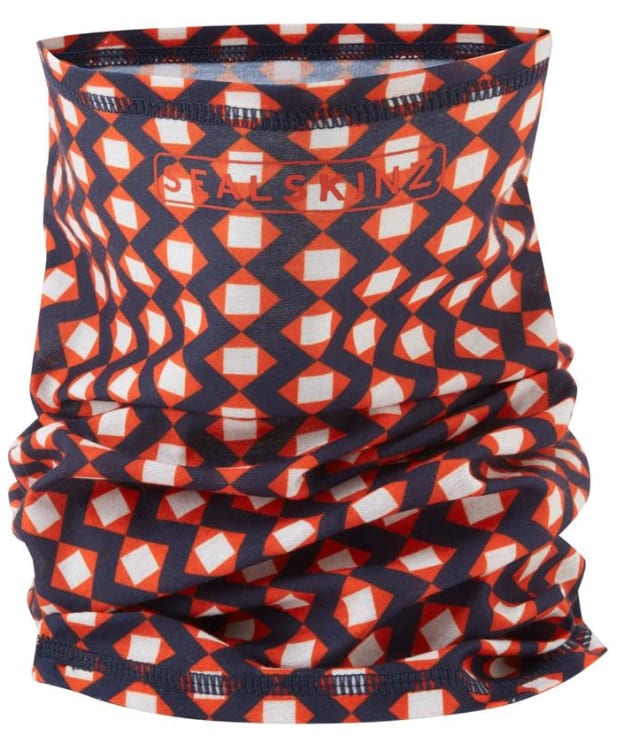 SealSkinz Harpley Water Repellent Printed Neck Warmer - Navy Diamond