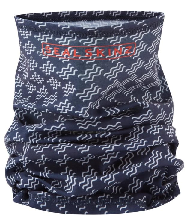 SealSkinz Harpley Water Repellent Printed Neck Warmer - Navy Mini Wave