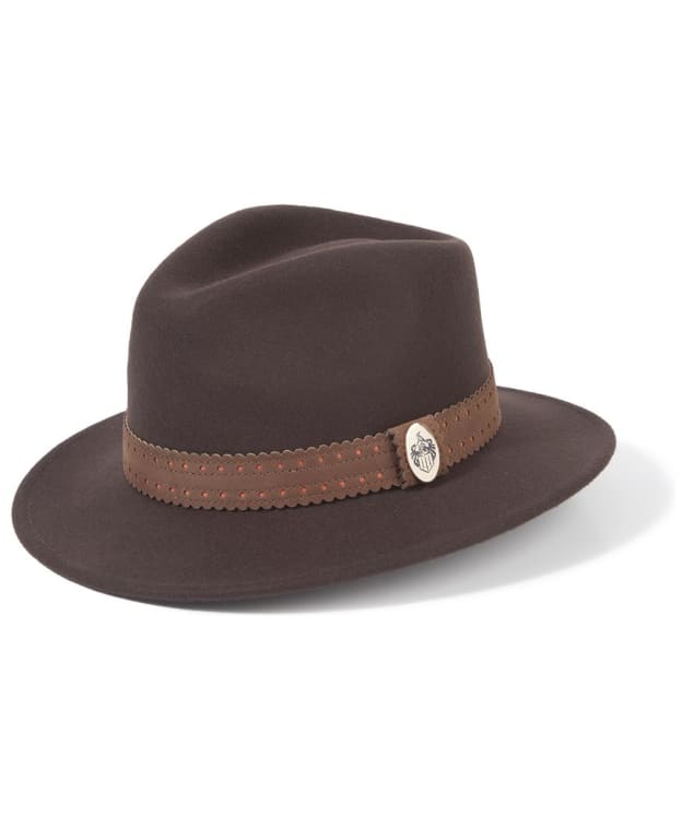 Women's Hicks & Brown x Fairfax & Favor Waveney Fedora - Dark Brown