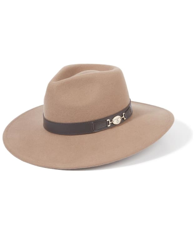 Women's Hicks & Brown x Fairfax & Favor Halesworth Wide Brim Fedora - Camel