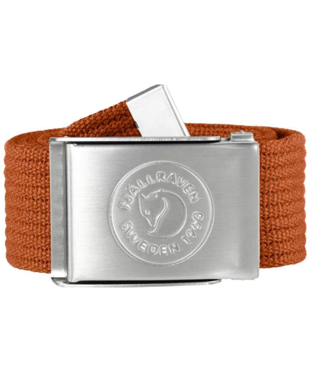 Fjallraven 1966 Logo Canvas Belt - Terracotta Brown