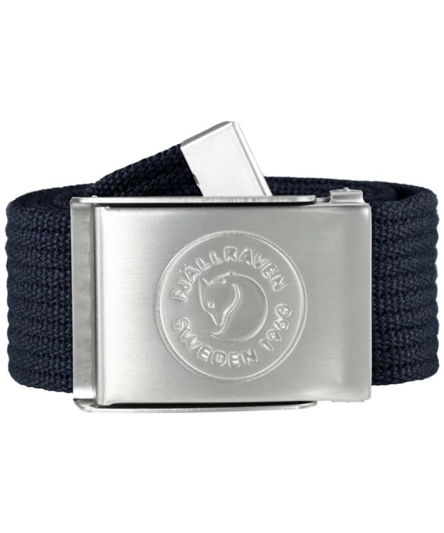 Fjallraven 1966 Logo Canvas Belt - Dark Navy