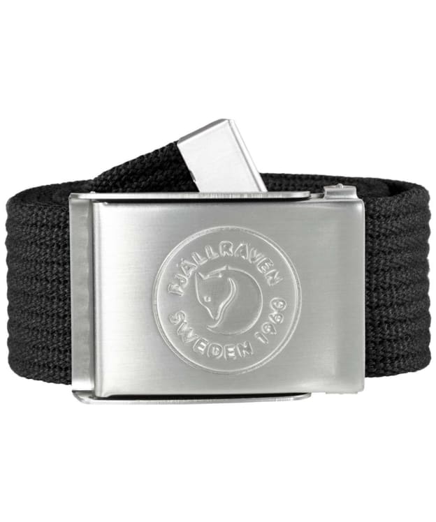 Fjallraven 1966 Logo Canvas Belt - Black