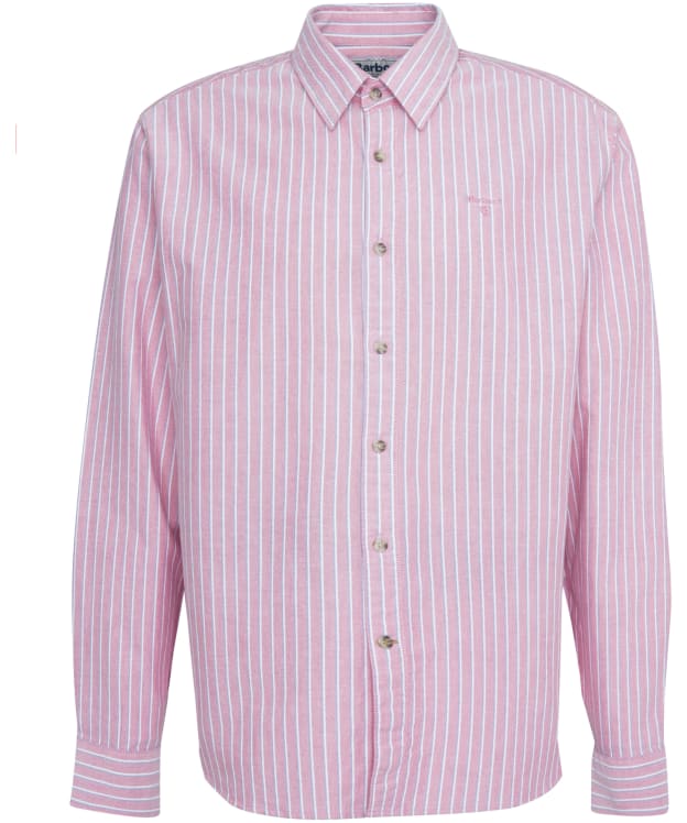 Men's Barbour Fenfield Oxford Stripe Relaxed Fit Shirt - Red