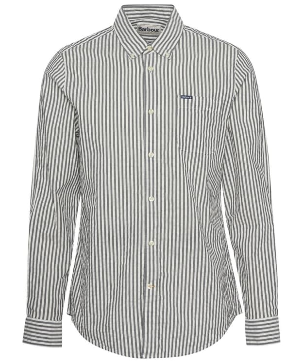 Men's Barbour Cresswell Seersucker Tailored Fit Shirt - Navy