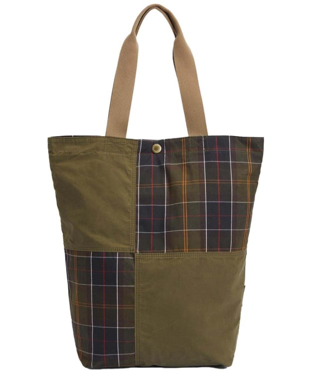 Barbour Transport Patchwork Tote Bag - Dusky Green