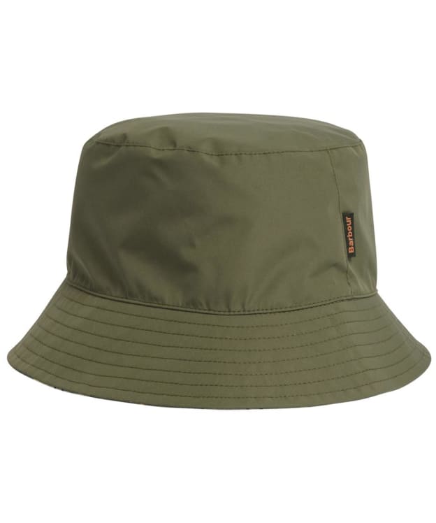 Men's Barbour Hutton Reversible Showerproof Bucket Hat - Fern / Ancient Tartan