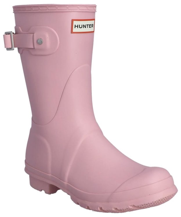 Women's Hunter Tri Colour Logo Backstrap Short Wellington Boots - Pink Nectar