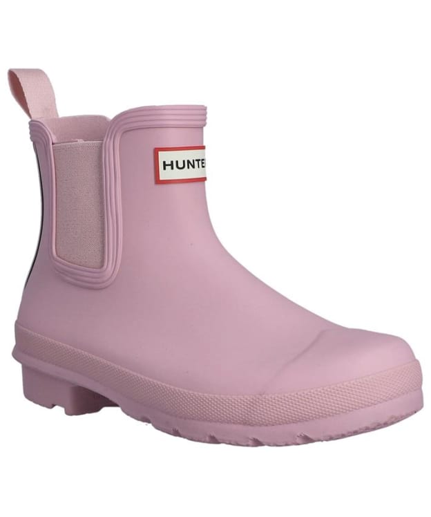 Women's Hunter Original Tri Colour Logo Backstrap Chelsea Wellington Boots - Pink Nectar