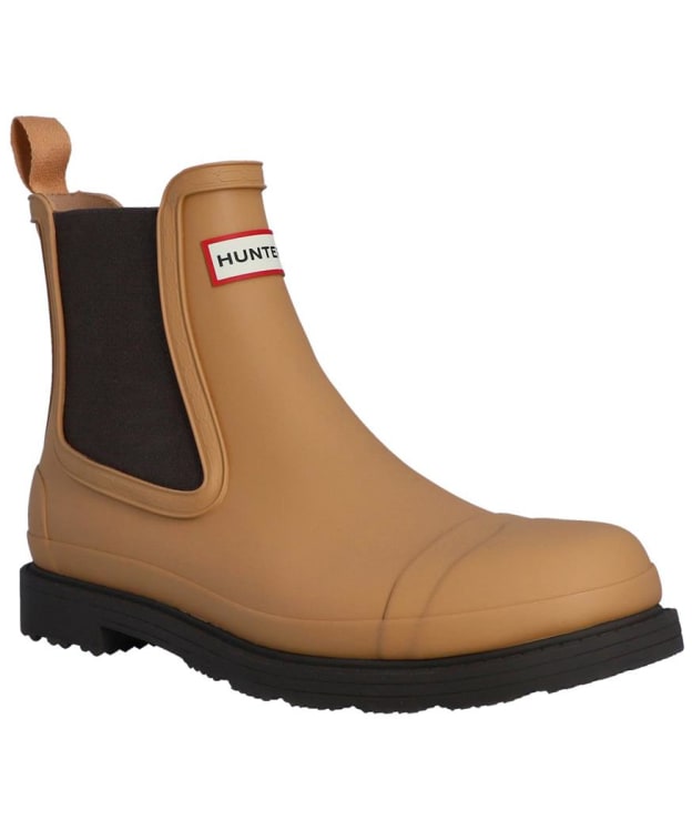 Men's Hunter Original Commando Chelsea Boots - Biscuit / Chocolate Brown