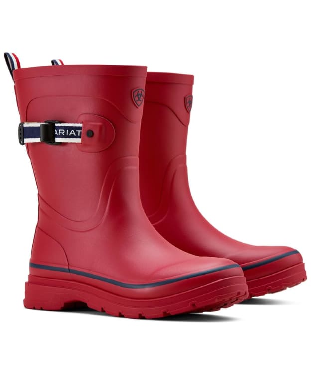 Women's Ariat Kelmarsh Mid Height Wellington Boots - Team Red / Navy