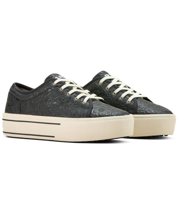 Women's Ariat Skylar Trainers - Black Floral Emboss