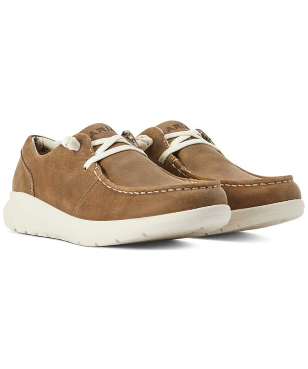 Women's Ariat Hilo Lightweight Leather Casual Shoes - Brown Bomber