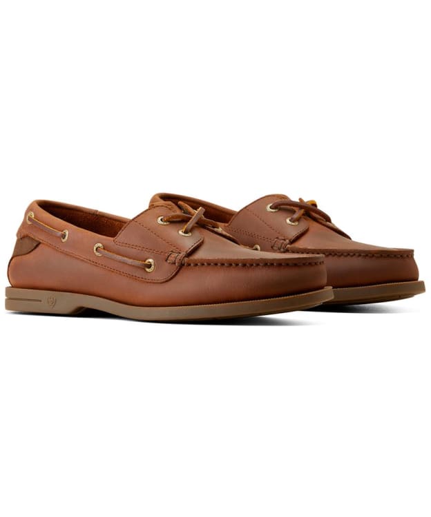 Men’s Ariat Antigua Leather Boat Shoes - Bridle Brown