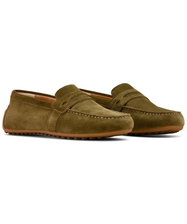 Women’s Ariat Selene Driving Moccasins - Dark Olive Suede