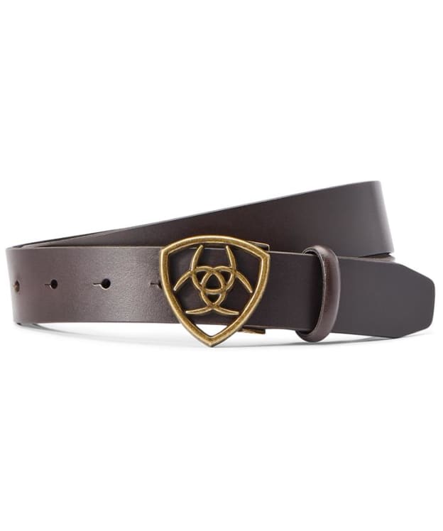 Women's Ariat The Shield Leather Belt - Cocoa