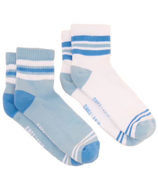 Women's Joules Volley Socks - 2 Pack - Blue