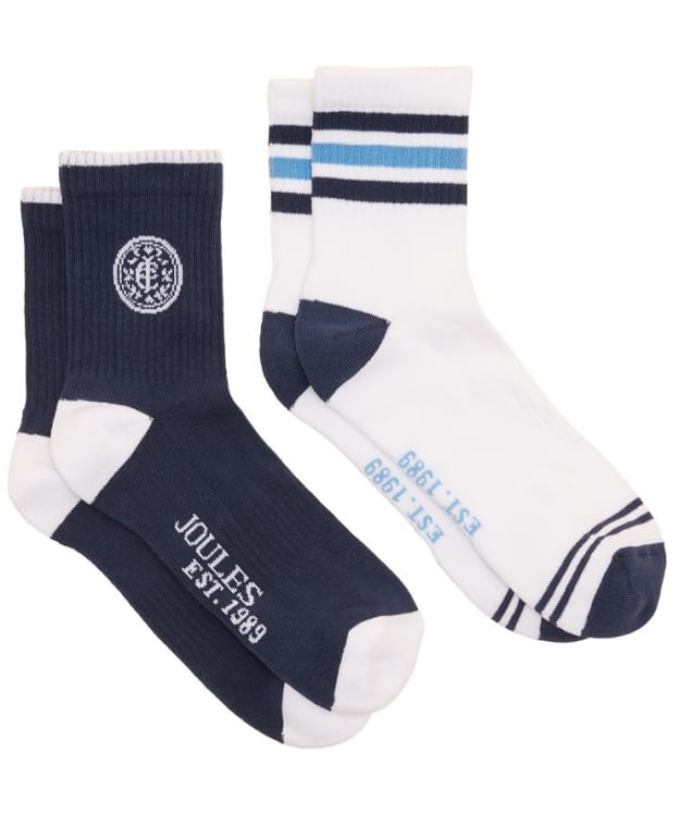 Men's Joules Volley Socks - 2 Pack - Navy