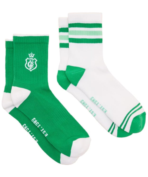 Men's Joules Volley Socks - 2 Pack - Green