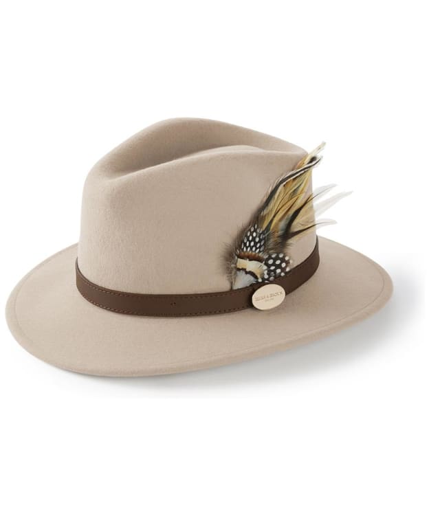 Women's Hicks & Brown The Suffolk Fedora - Fawn Side Feather - Pebble