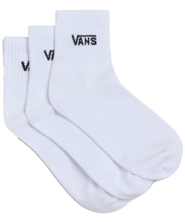 Women's Vans Classic Half Crew Socks - 3 Pack - White