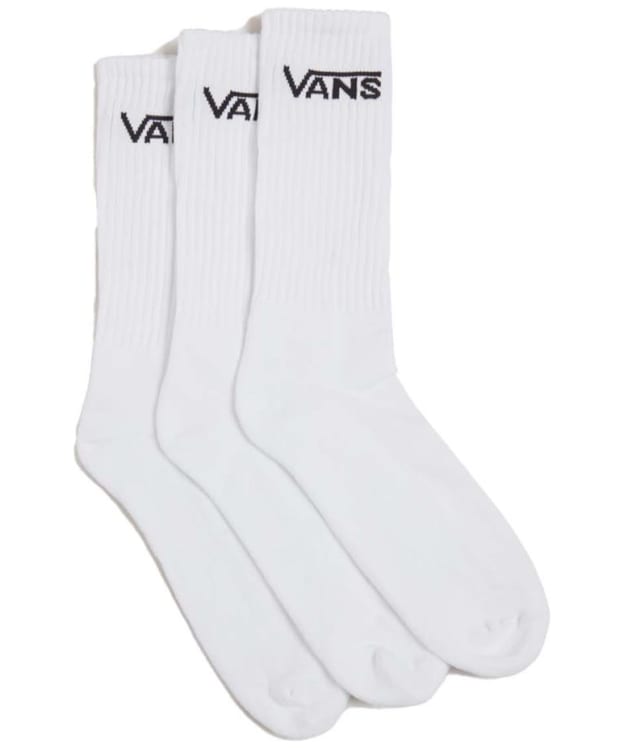 Men's Vans Classic Crew Socks - 3 Pack - White